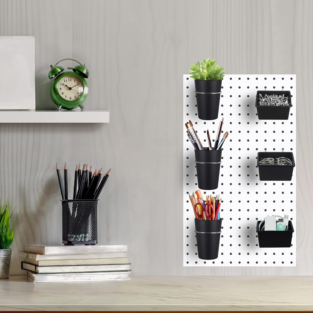 6 Sets Pegboard Bins with Hook - Tools For Garage Workshop avaliação e preço