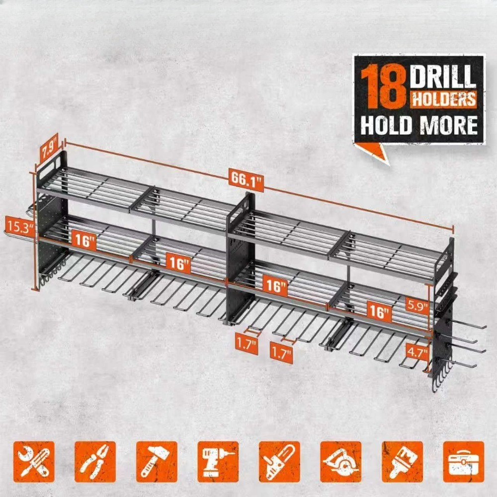 Large Wall Mount Tool Organize - Tools For Garage Workshop avaliação e preço
