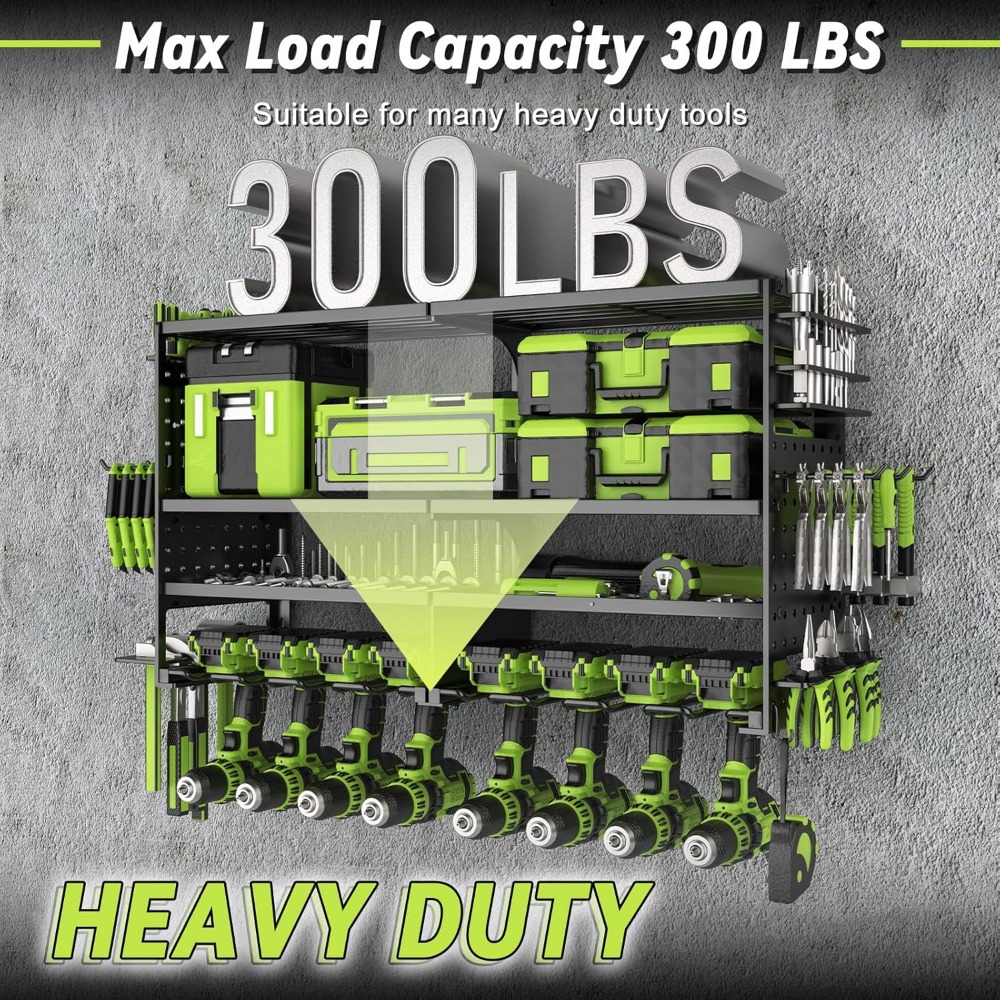 Heavy Duty 4 Tier 8 Slot Wall  - Tools For Garage Workshop avaliação e preço