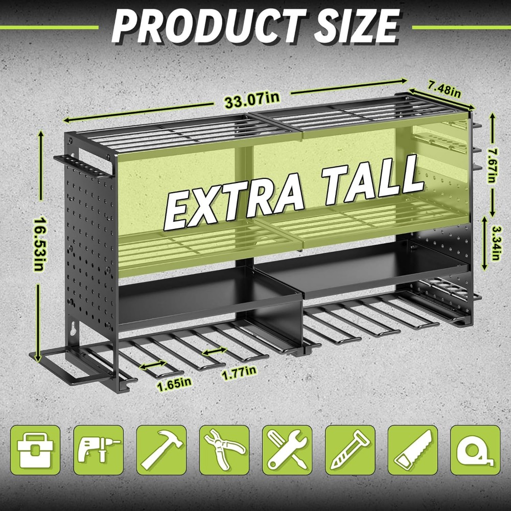 Heavy Duty 4 Tier 8 Slot Wall  - Tools For Garage Workshop avaliação e preço