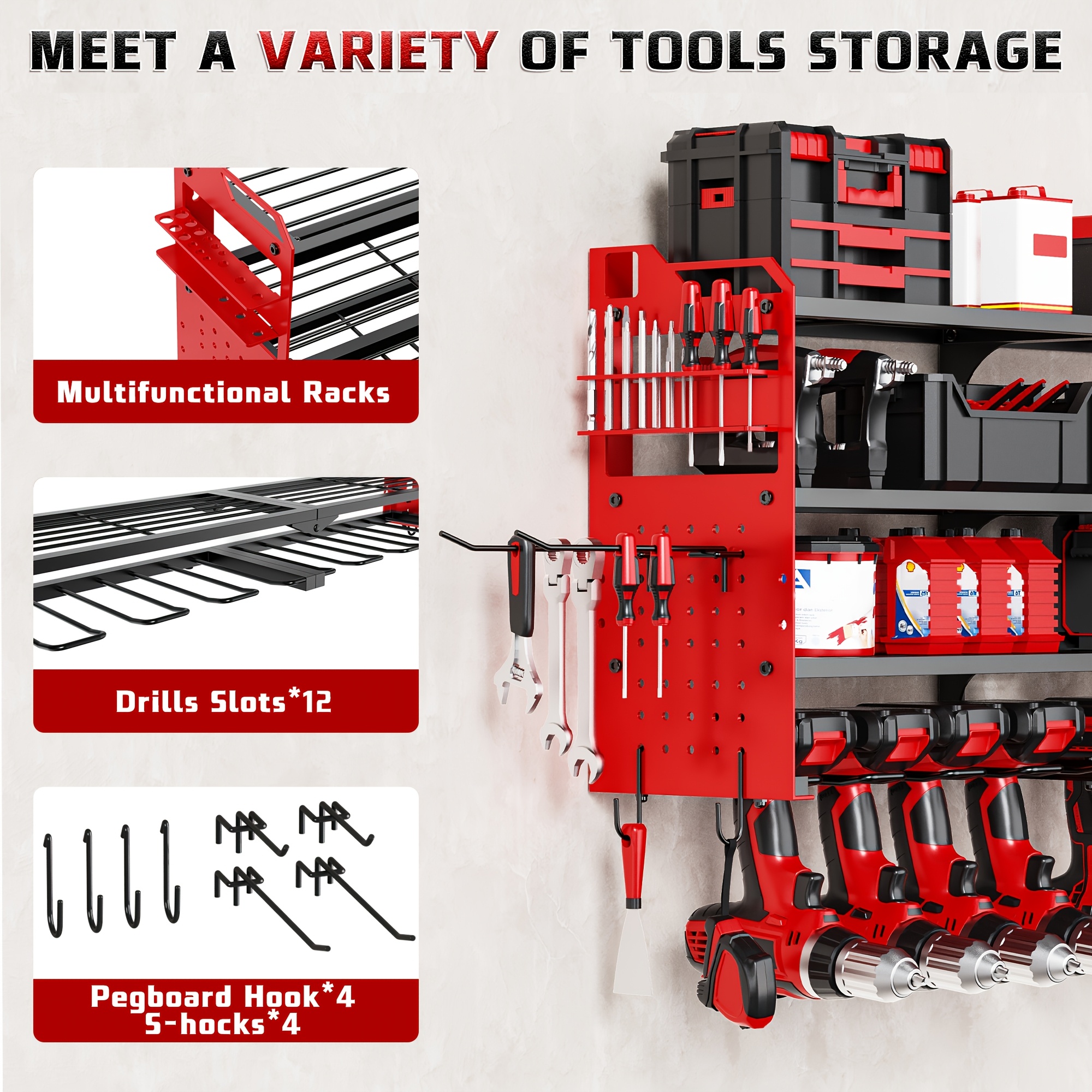 4 Layer Power Tool Organizer W - Workshop Tools Types avaliação e preço
