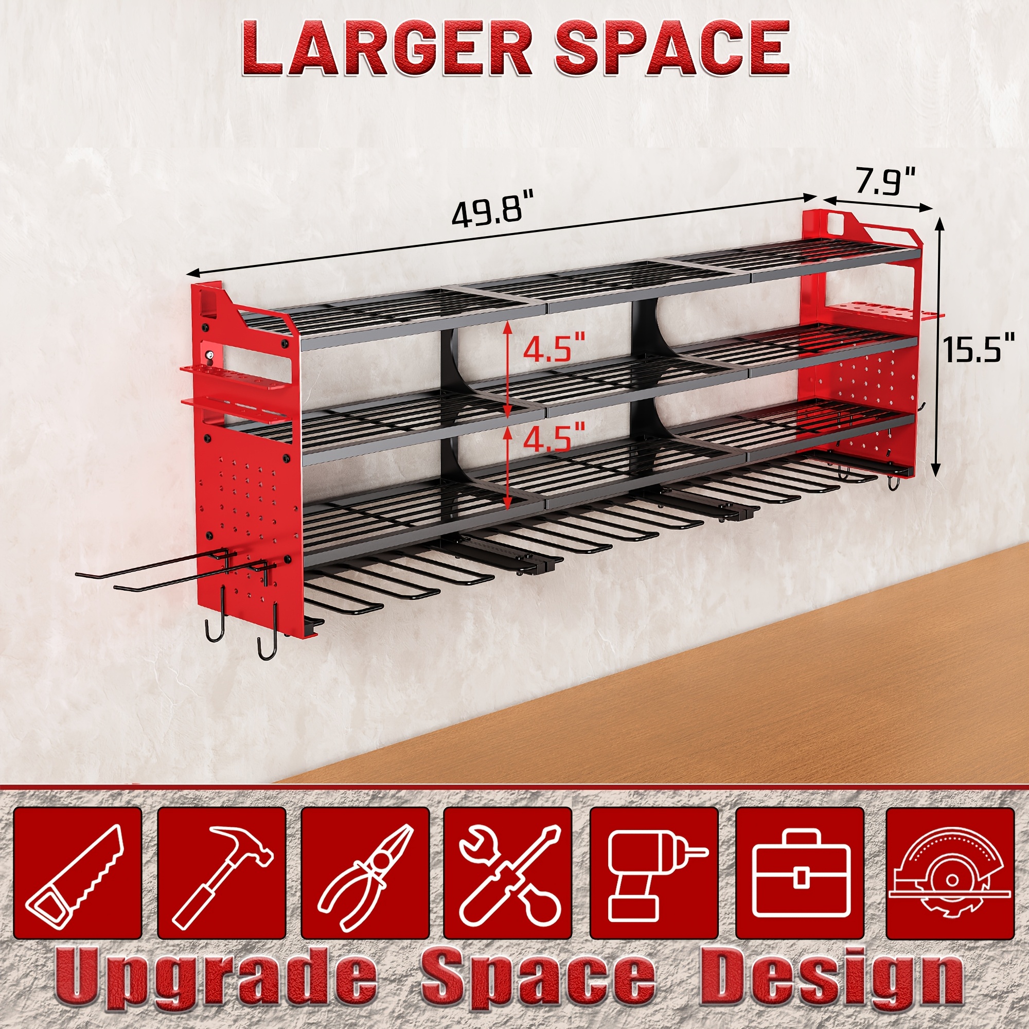 4 Layer Power Tool Organizer W - Workshop Tools Types avaliação e preço