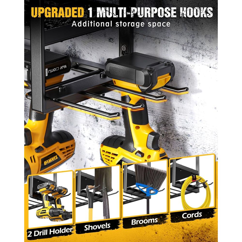 4-Layer Heavy-Duty Metal Wall  - Tools For Garage Workshop avaliação e preço