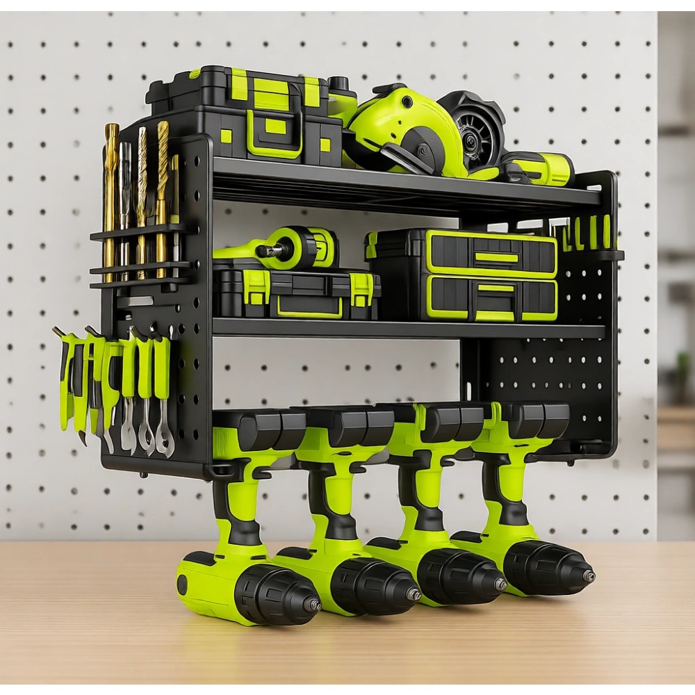 Wall Mount Tool Organizer with - Tools For Garage Workshop avaliação e preço