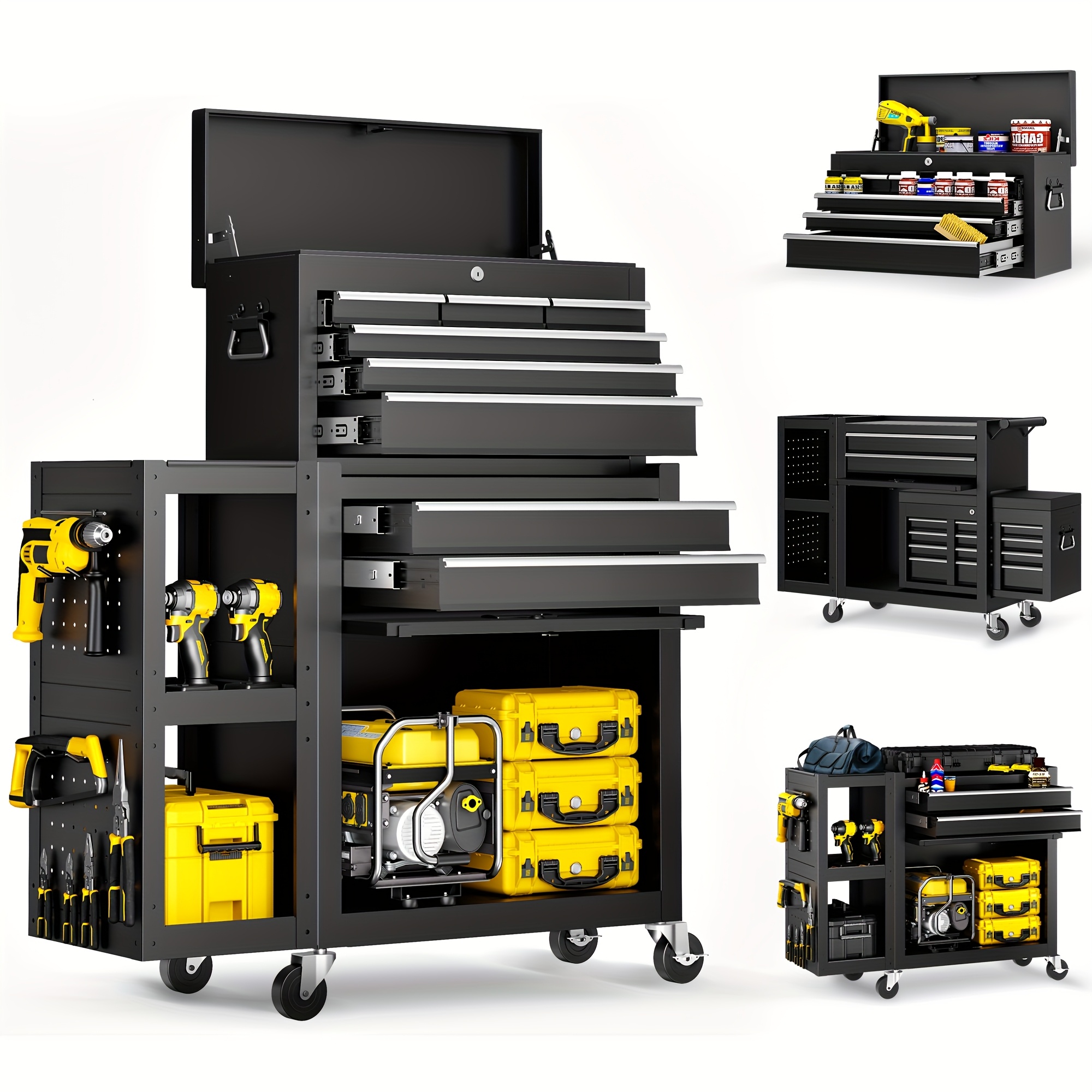 5/8-Drawer Rolling Tool Storag - Tools For Garage Workshop avaliação e preço