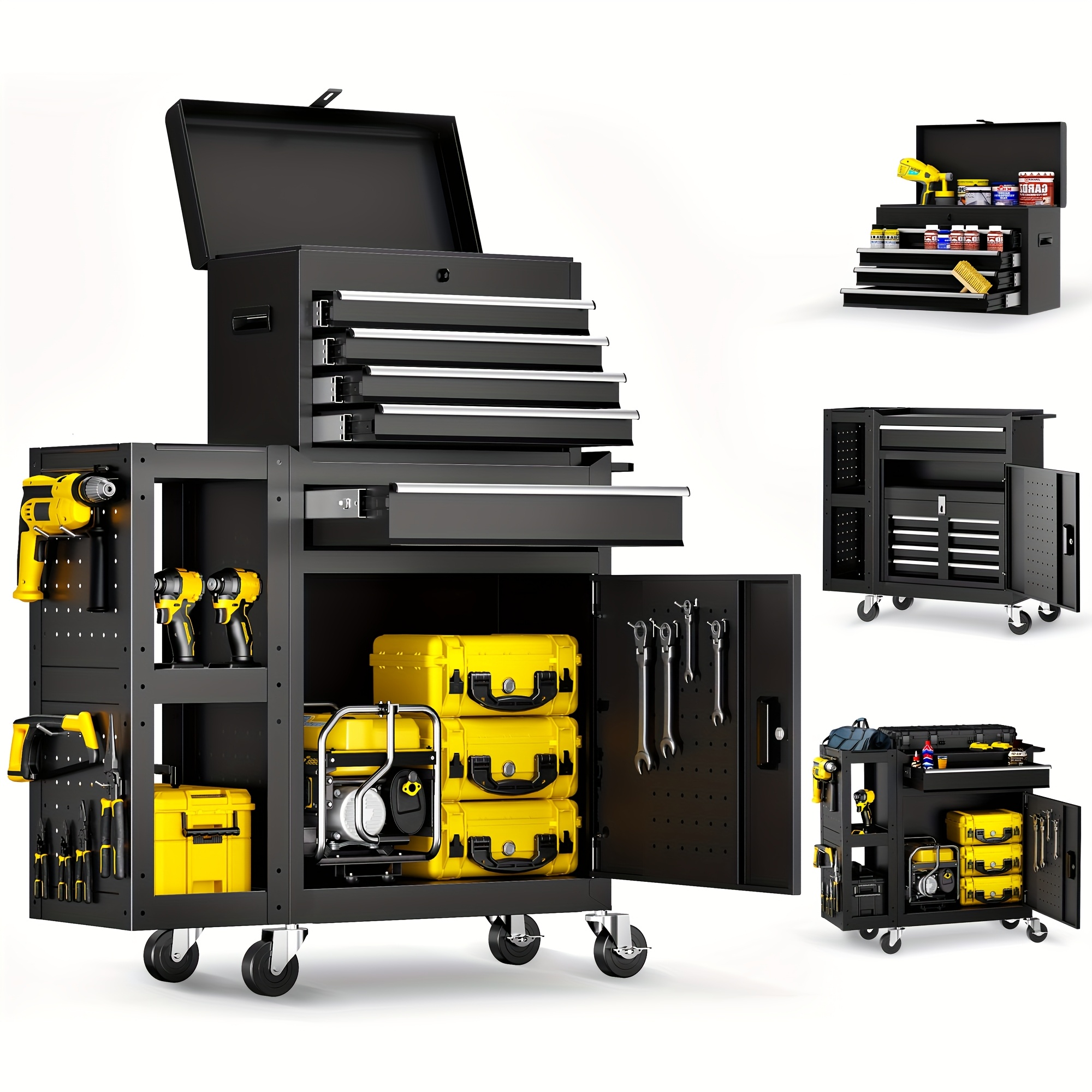5/8-Drawer Rolling Tool Storag - Tools For Garage Workshop avaliação e preço