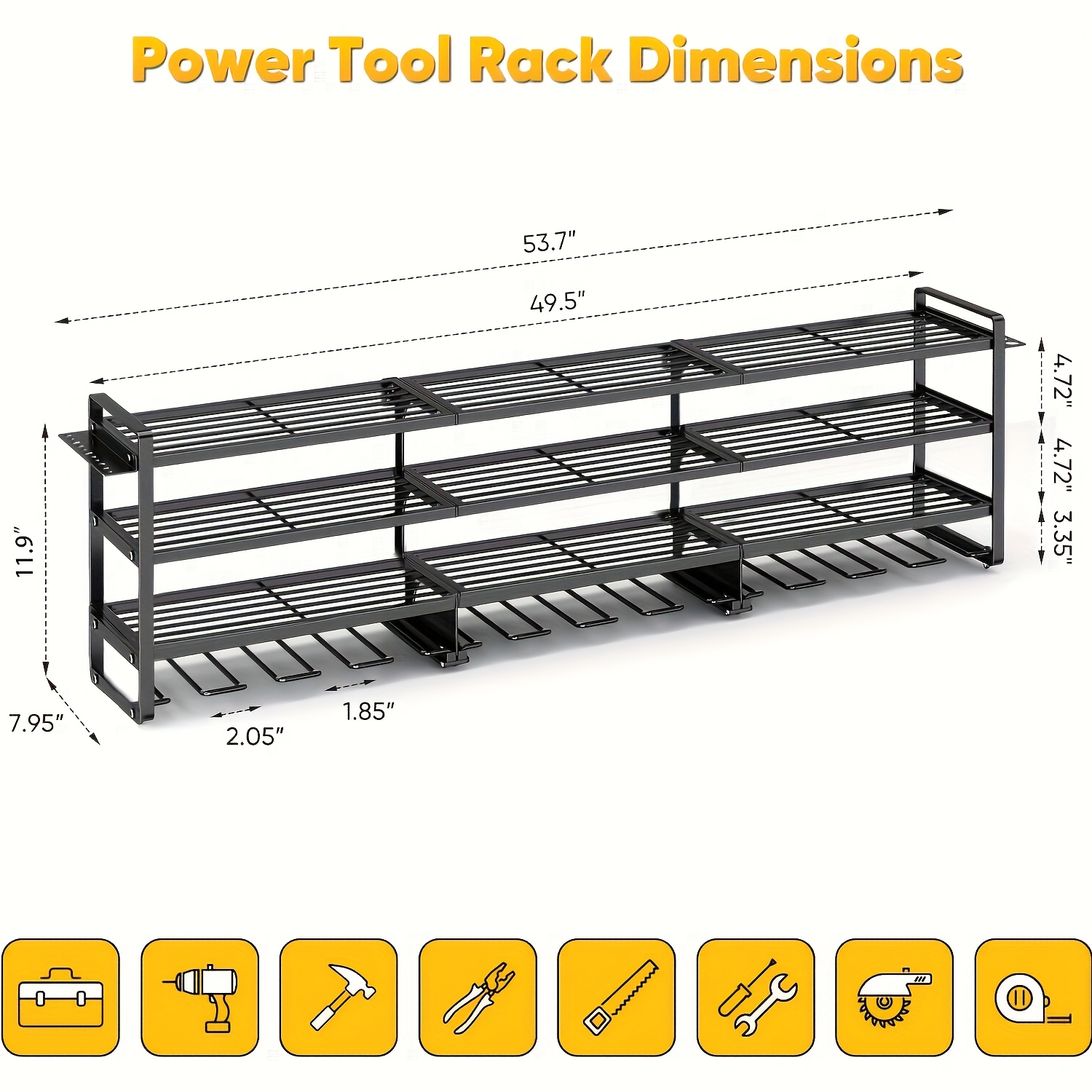 Large Power Tool Organizer Wal - Tools Use In The Workshop avaliação e preço