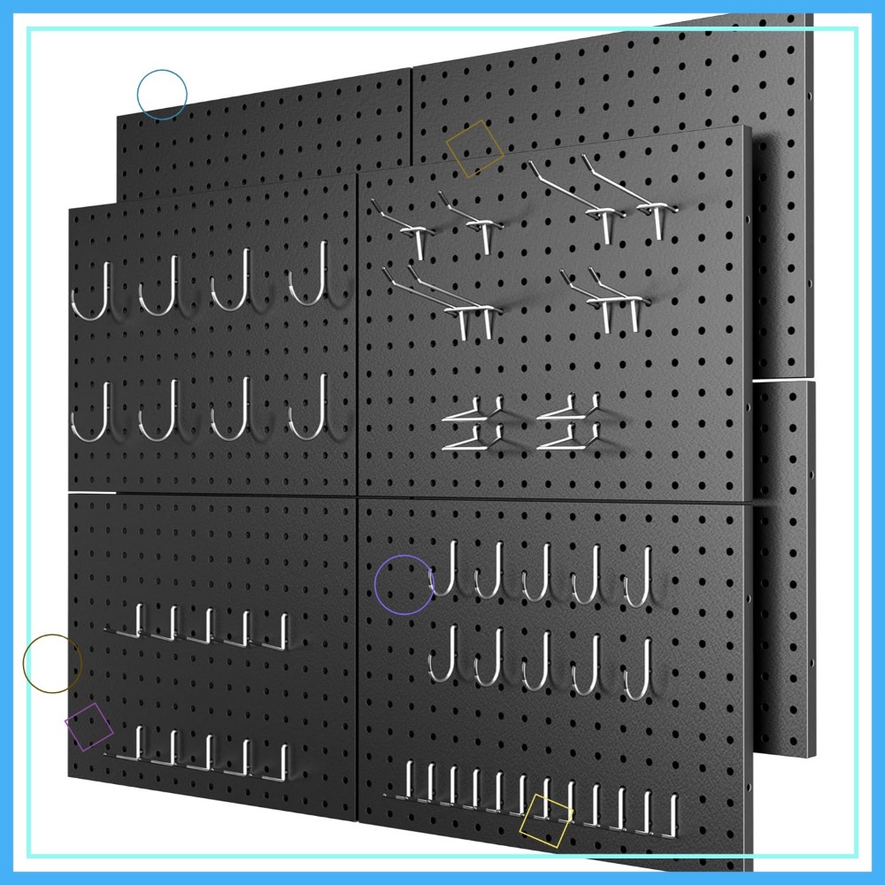 8 Pack Metal Pegboard Panels w - Tools For Garage Workshop avaliação e preço