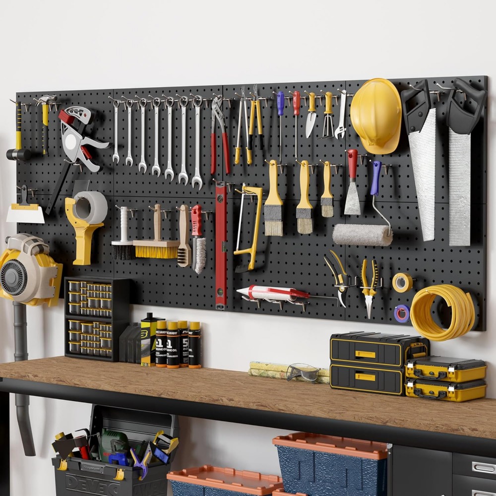 8 Pack Metal Pegboard Panels w - Tools For Garage Workshop avaliação e preço